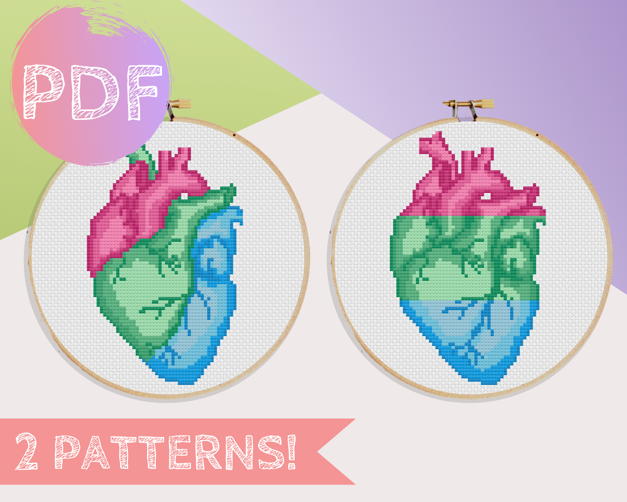Polysexual Pride Anatomical Heart (Pattern)
