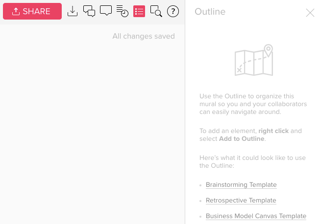 Screenshot von Outline Fenster