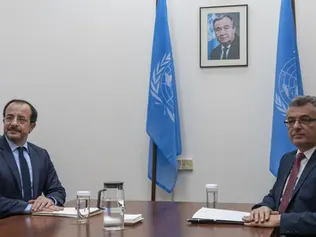 Turkish Cypriot and Greek Cypriot Leaders Meet in the United Nations Protected Area