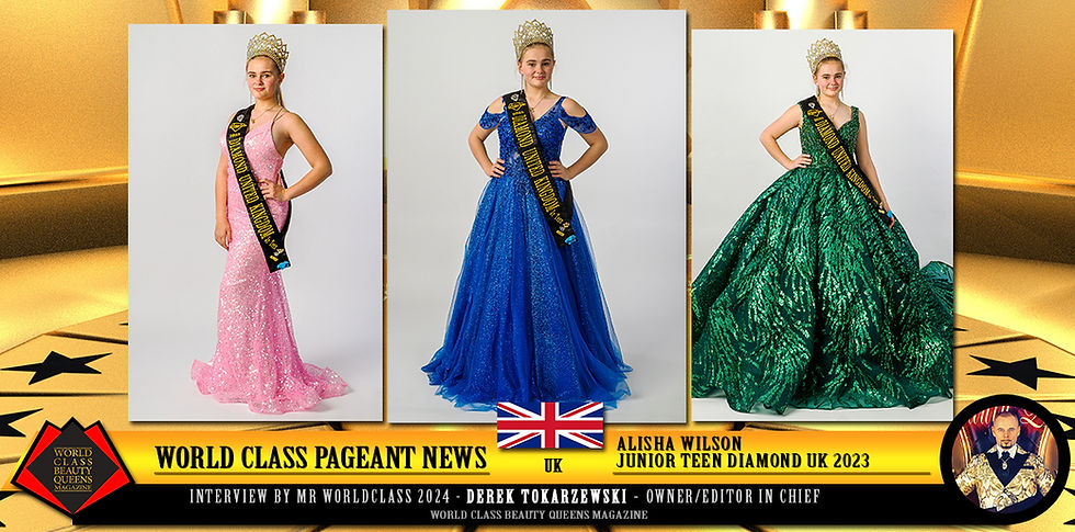 Alisha Wilson Junior Teen Diamond UK 2023, World Class Beauty Queens Magazine, Derek Sizeland Photography