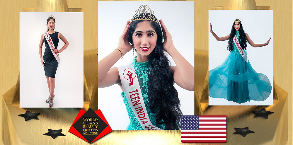 Sidhya Ganesh Miss Teen India USA 2019-2020, World Class Beauty Queens Magazine,