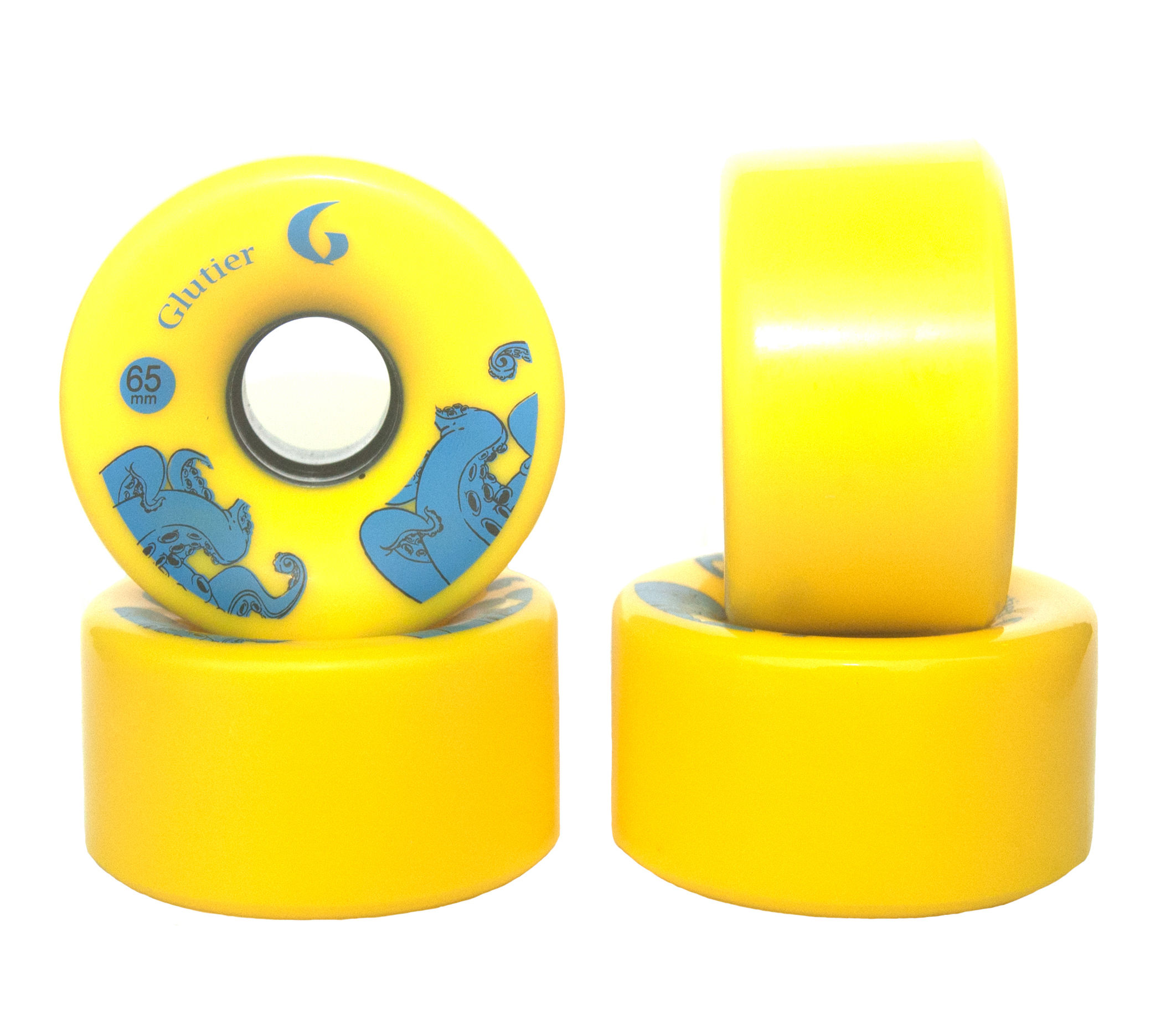 Glutier wheels : 65x36mm / 78a yellow