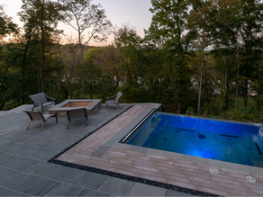 Richmond Landscape Design: Infinity Pool Overlooking the James River