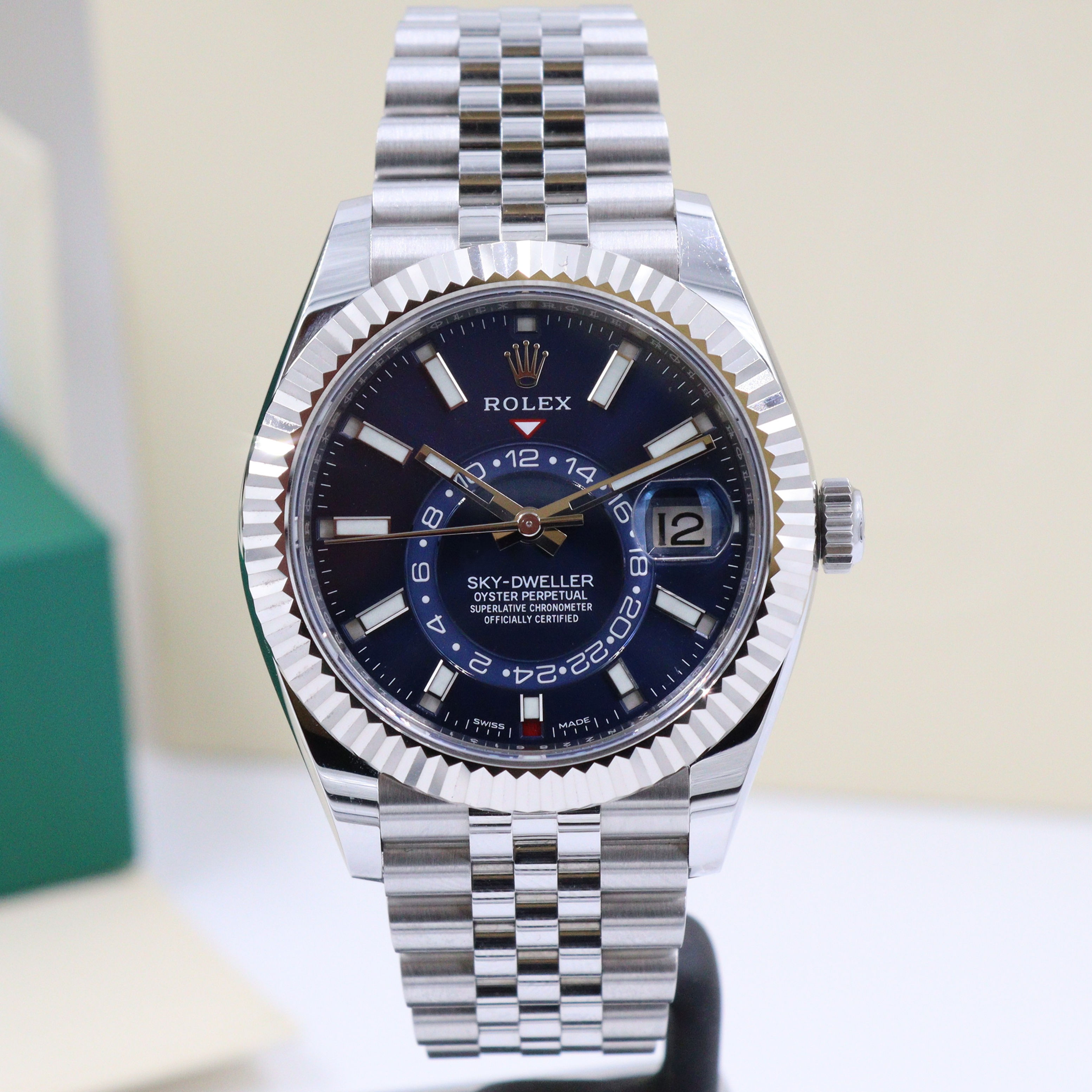 2022 Rolex Blue Sky Dweller watch near mint box & papers Rolex warranty Jan 2027