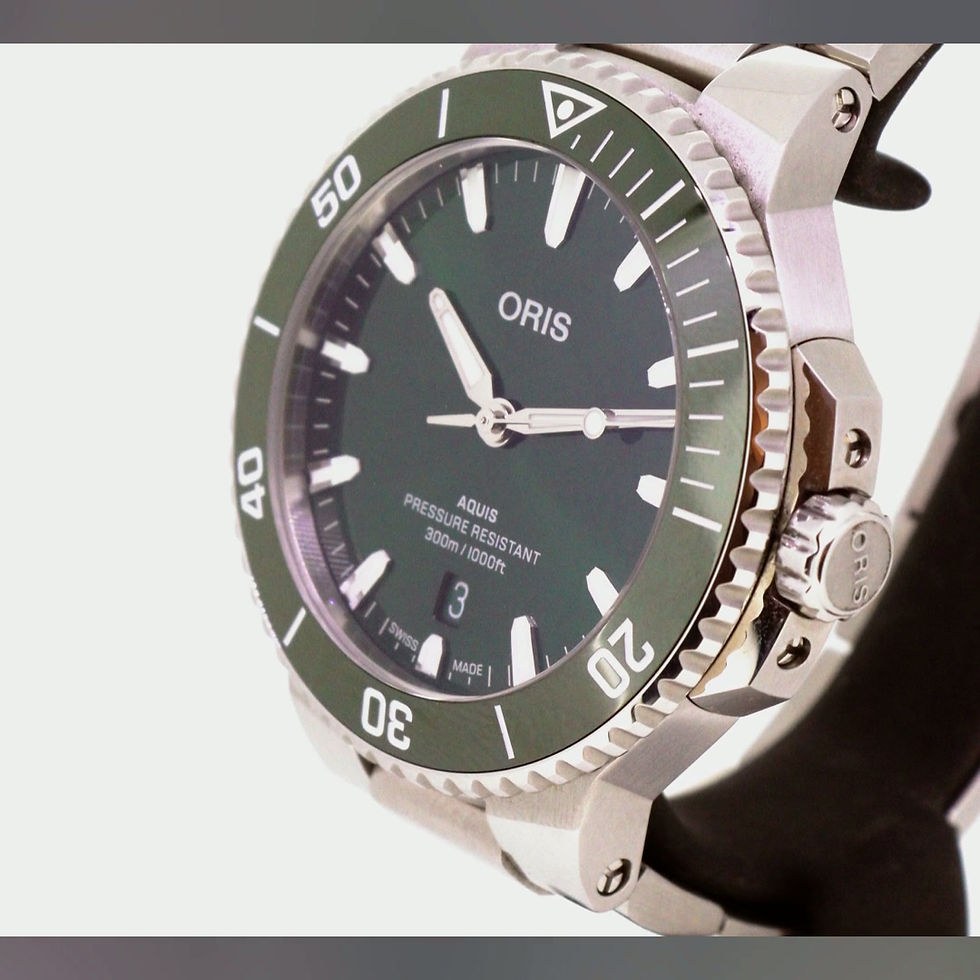Thumbnail: 2025 Oris Aquis date mens watch 43mm mint green dial full set warranty Dec 2028