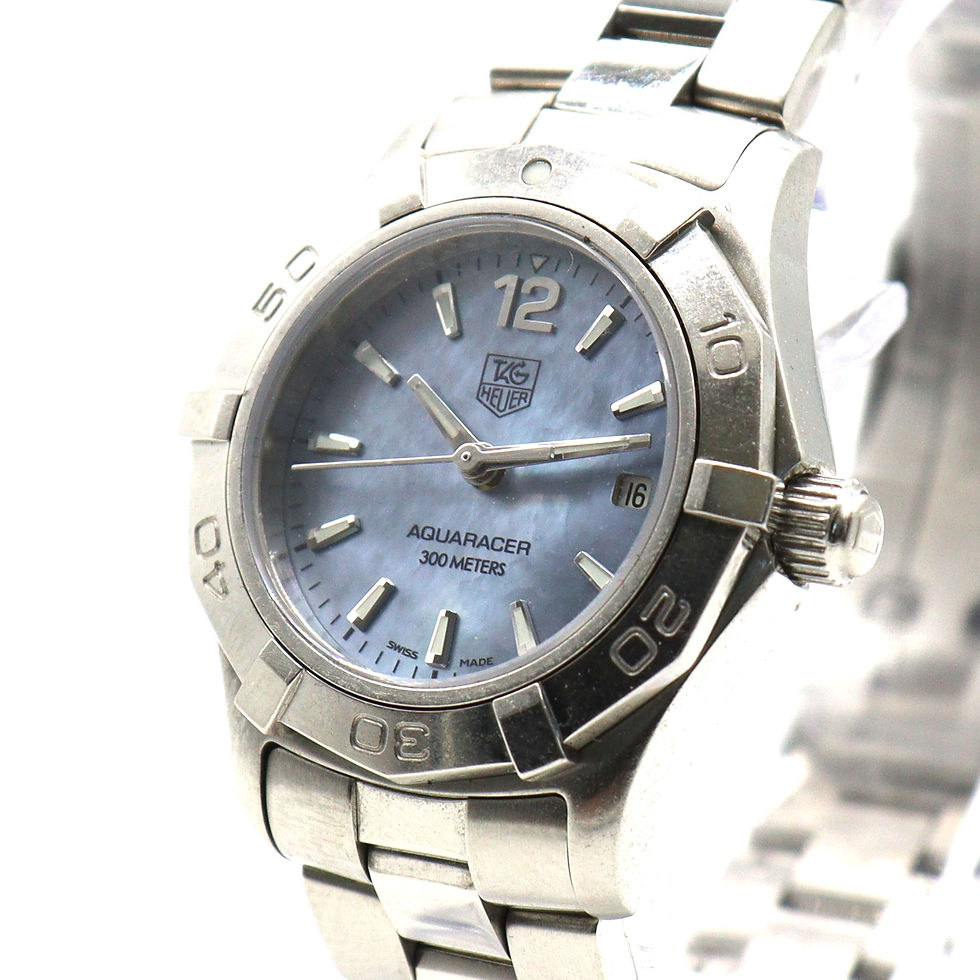 Thumbnail: Tag Heuer ladies Aquaracer blue mother of pearl dial serviced 1 year warranty