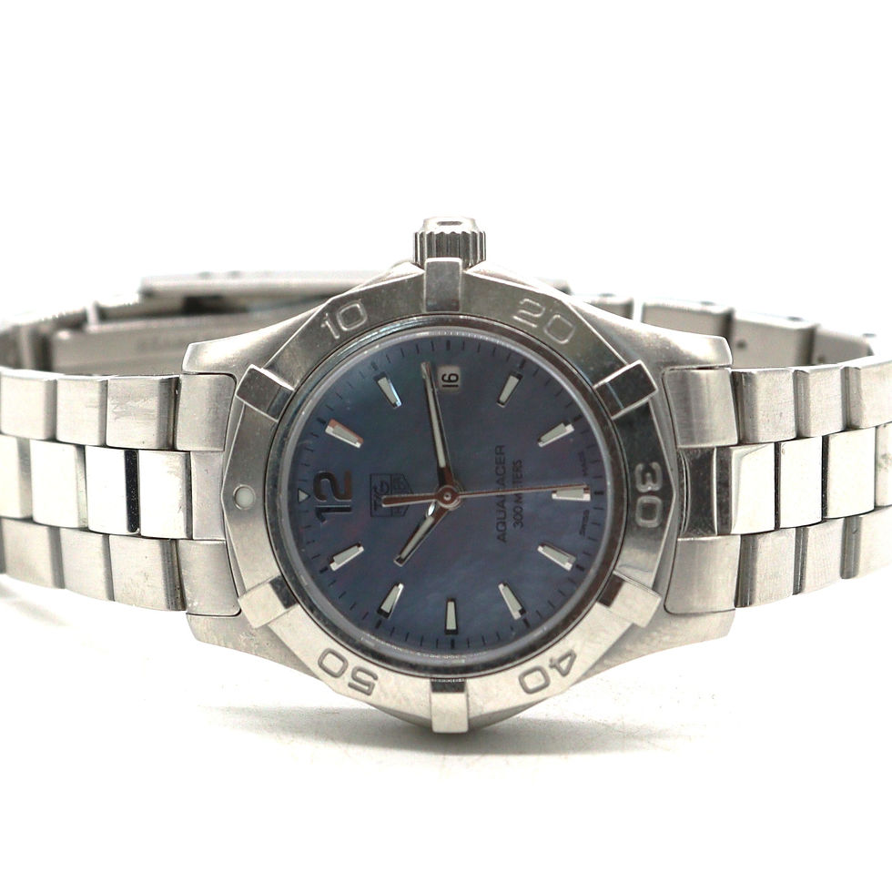 Thumbnail: Tag Heuer ladies Aquaracer blue mother of pearl dial serviced 1 year warranty