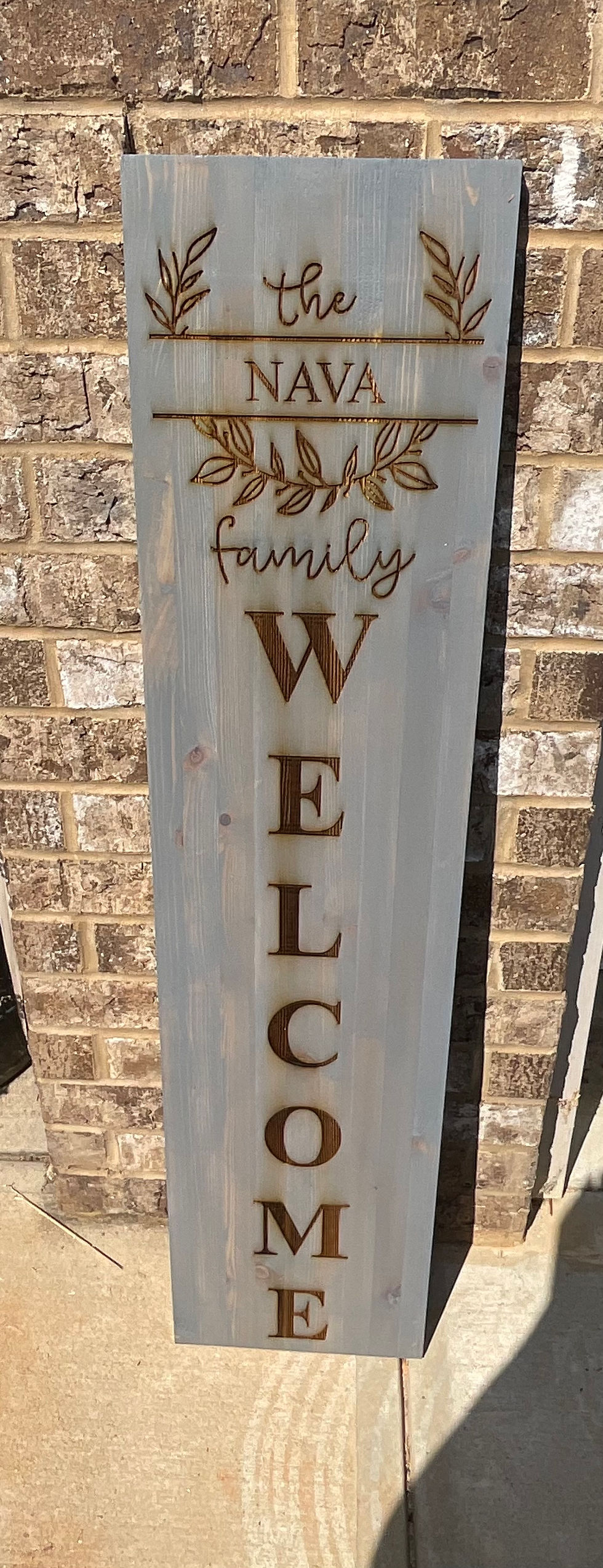 Thumbnail: Welcome family name door sign 4ft  long