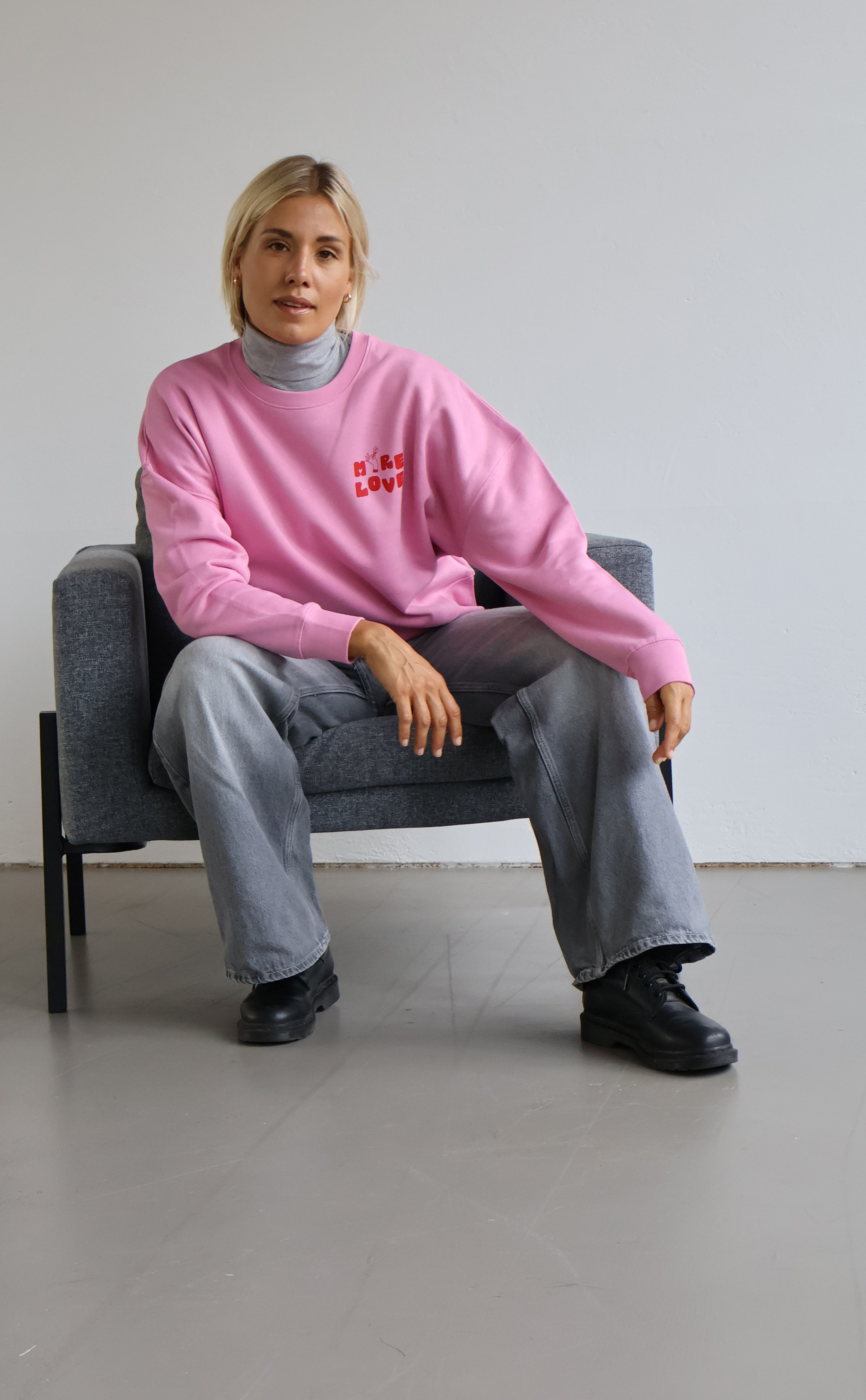 Artdesign - Biofair- Pulloversweater im Boxistyle / MORE LOVE