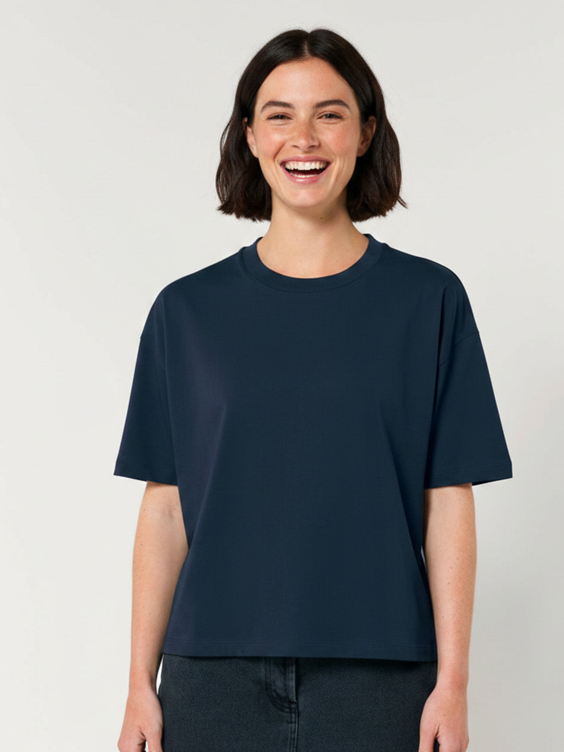Boxiform T-Shirt aus 100% Biobaumwolle/dunkelblau
