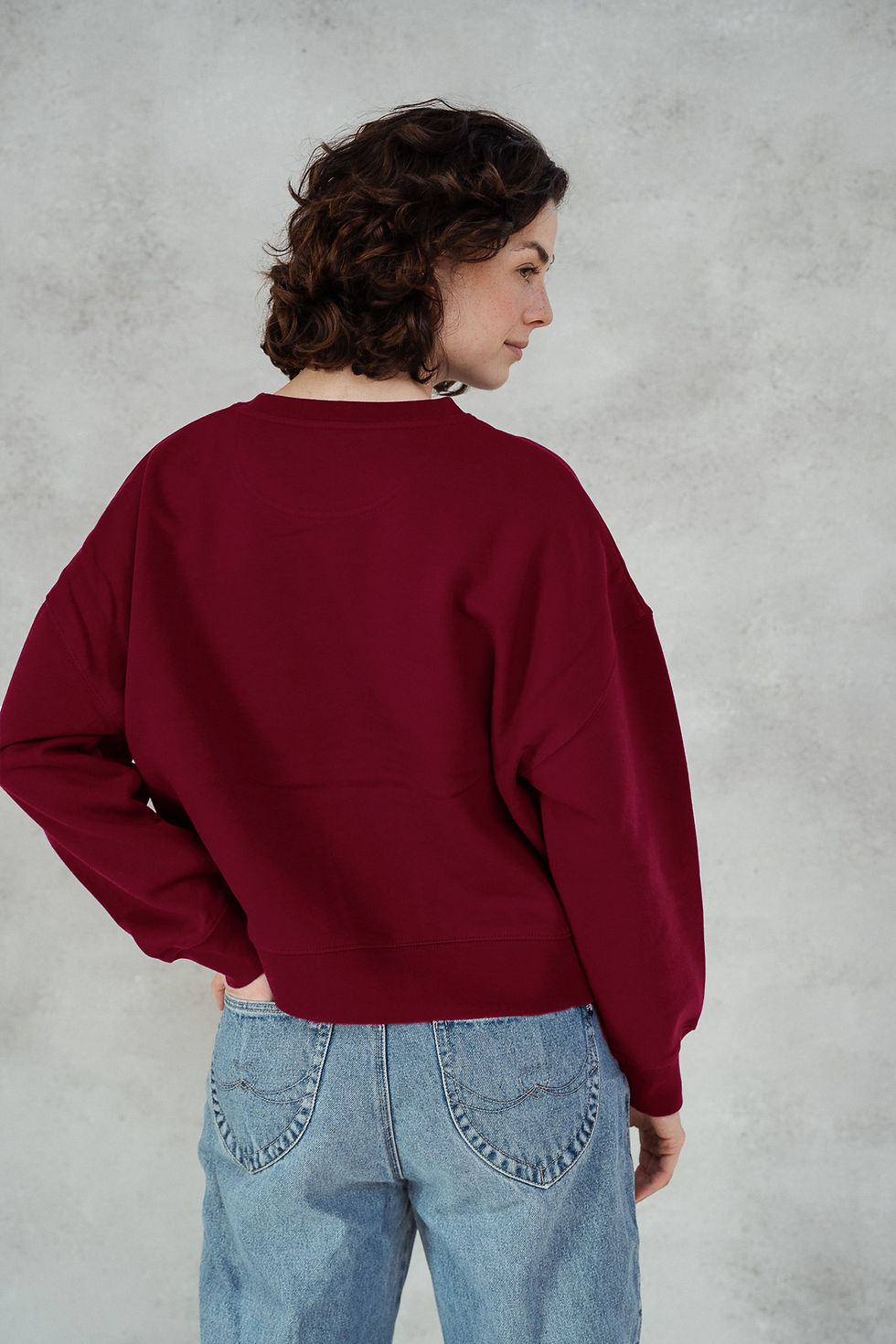 Miniaturbild: Kindness Sweater aus 100% Bio-Baumwolle/ darkred