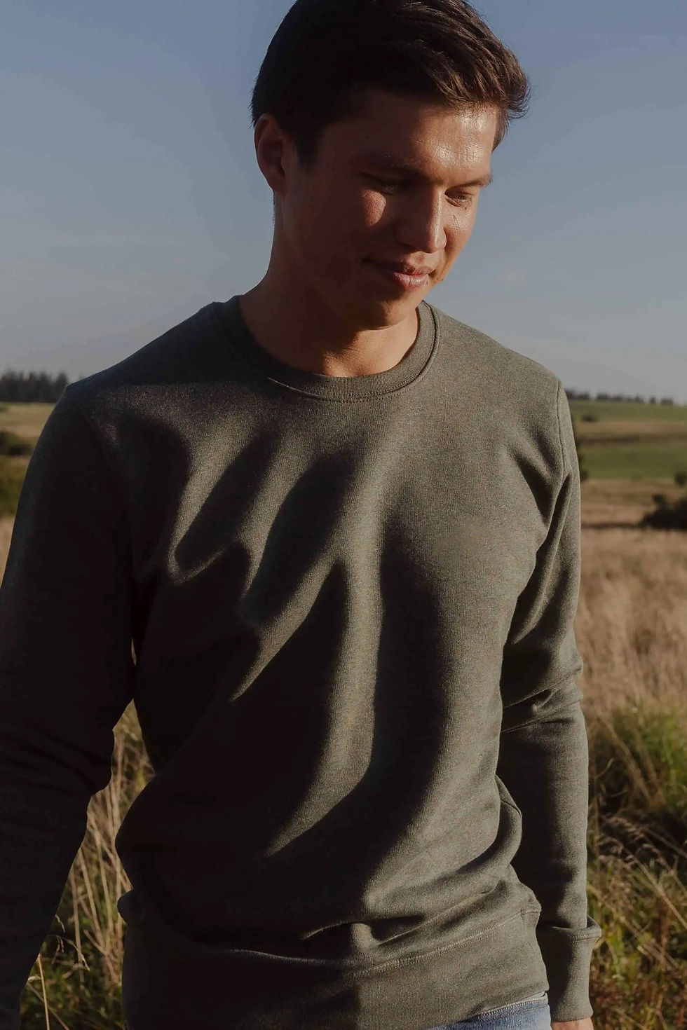 Miniaturbild: BIO-NEW Recycling Generation - Klassik Sweatshirt /Grünmeliert