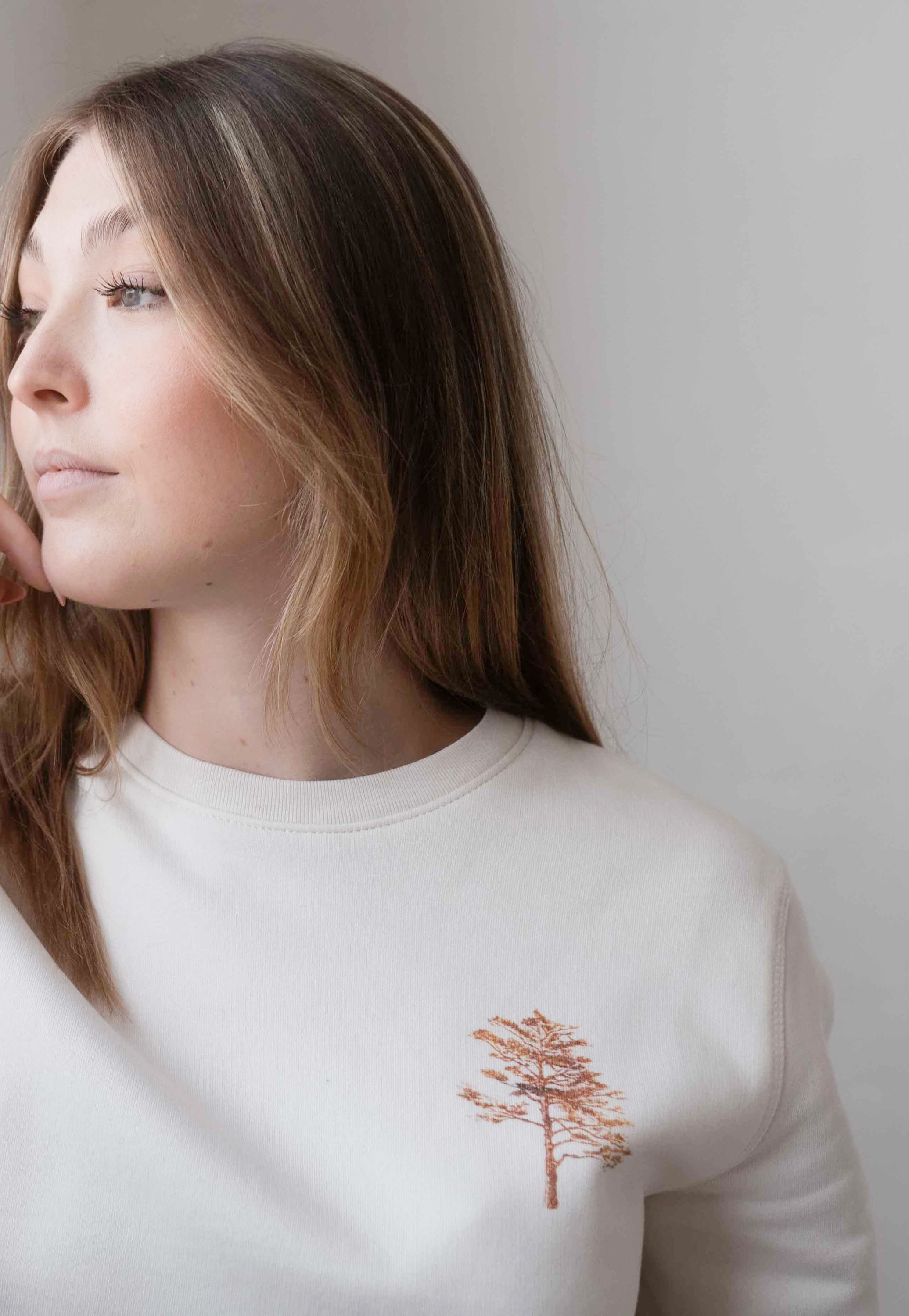 Biofair - Flauschig, weicher Pullover /Sweater - Tree in echter Woodoptik