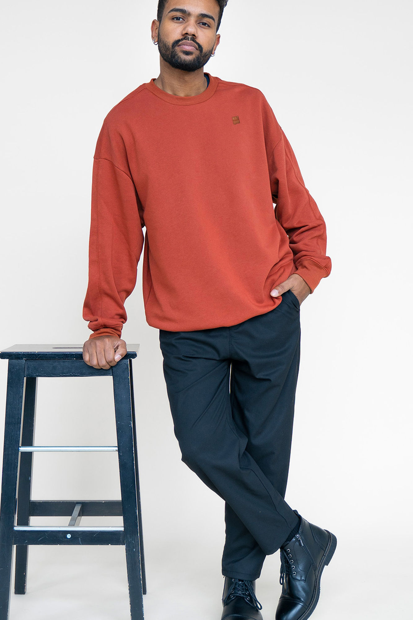 For all Day - BIO- Oversize Sweatshirtpullover/ Terracotta