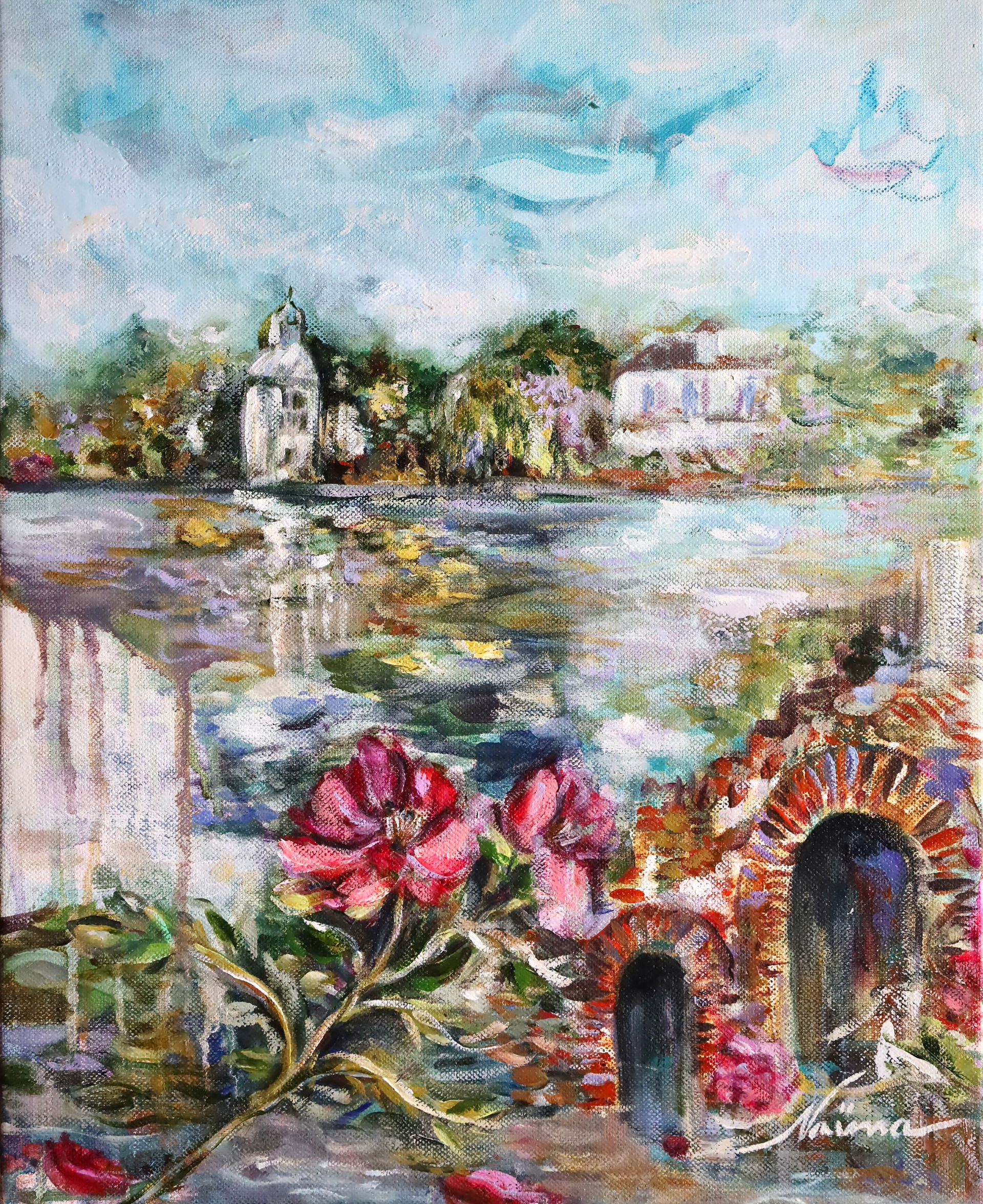 French Village Perigord Painting