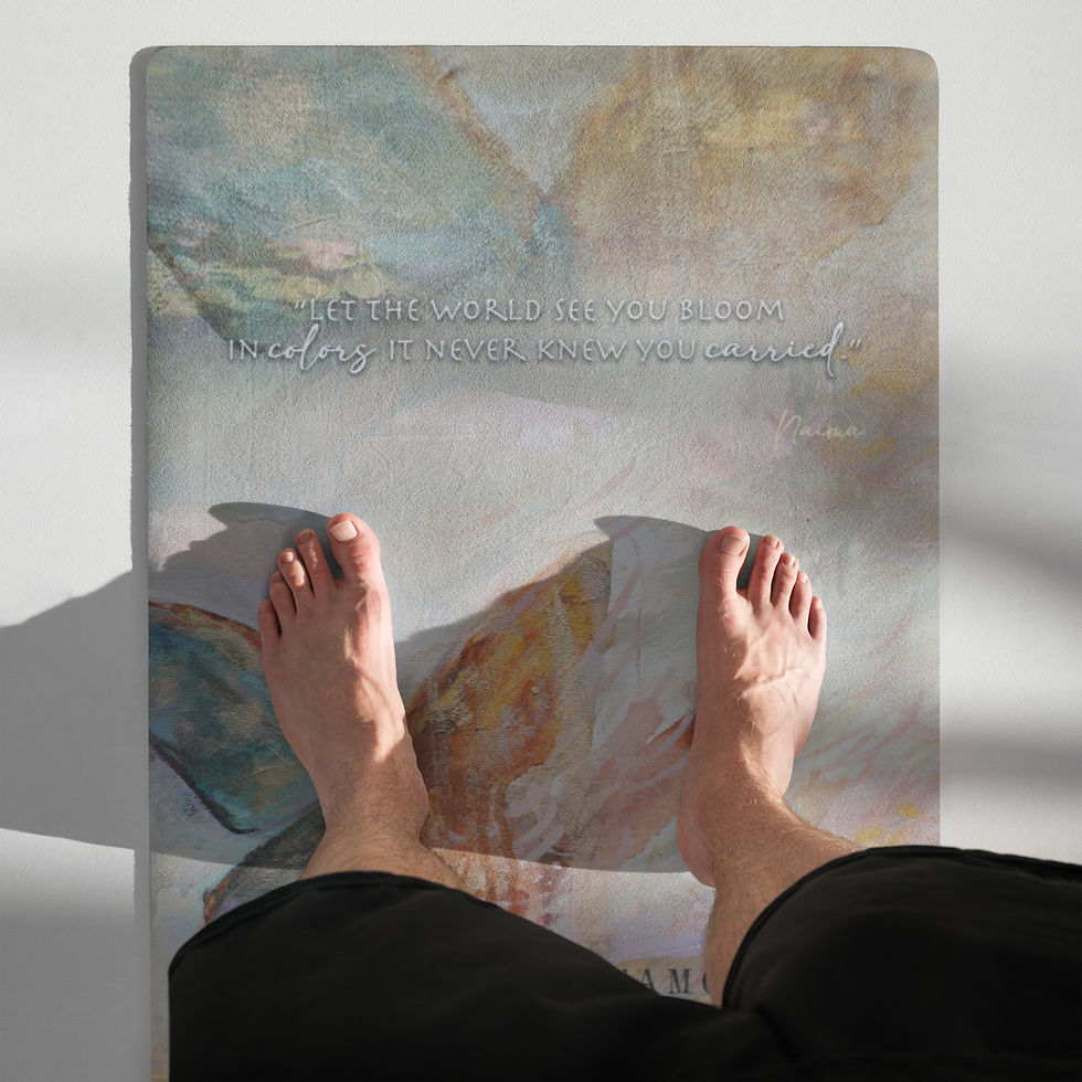 Miniature : "Becoming Light" Butterfly Soft Yoga mat