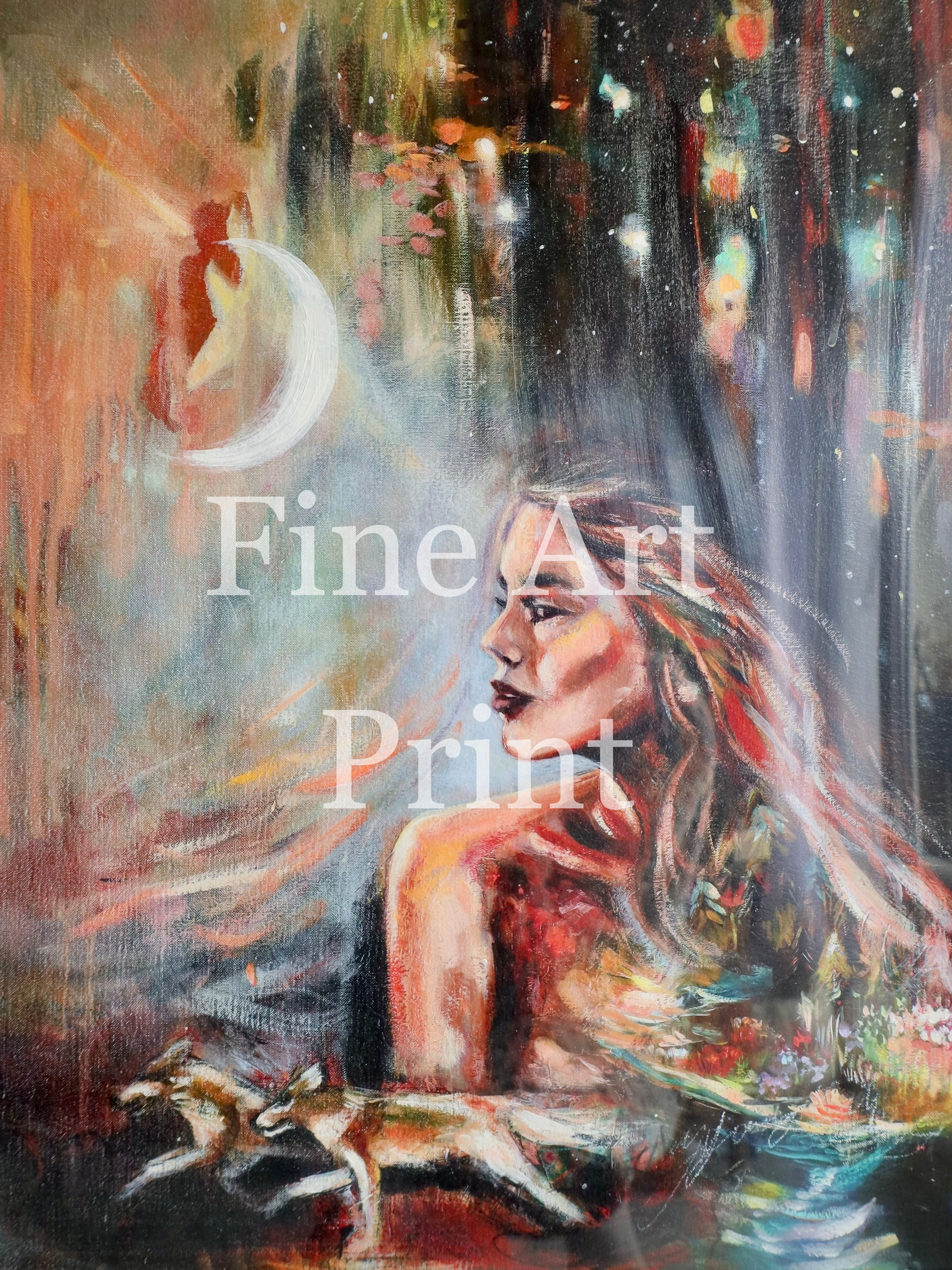 Women who run with wolves Art - Print - wild woman art