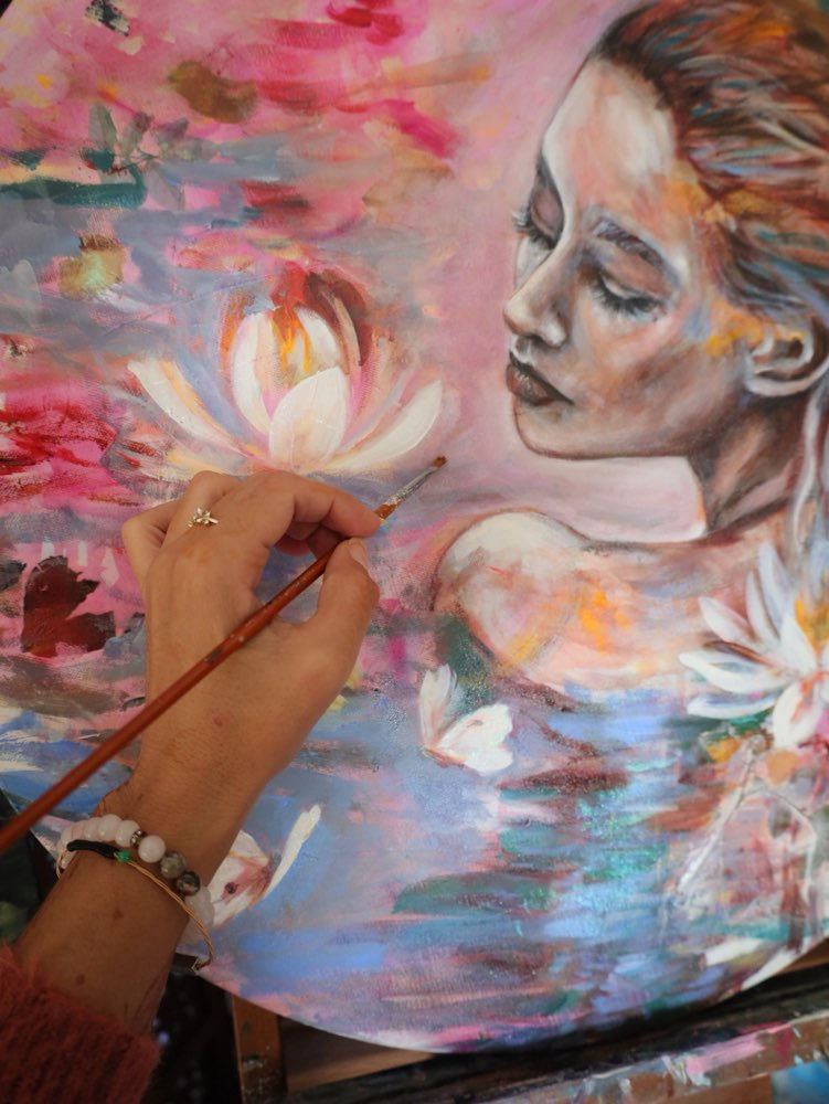 Thumbnail: In her Softness - Original Oil Painting by Naïma Namaste