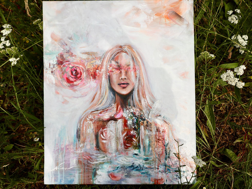 sacred feminine wall art, canvas painting, oil painting, divine feminine