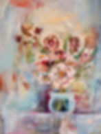 feminine flower bouquet, oil painting, French art for sale, feminine art for sale