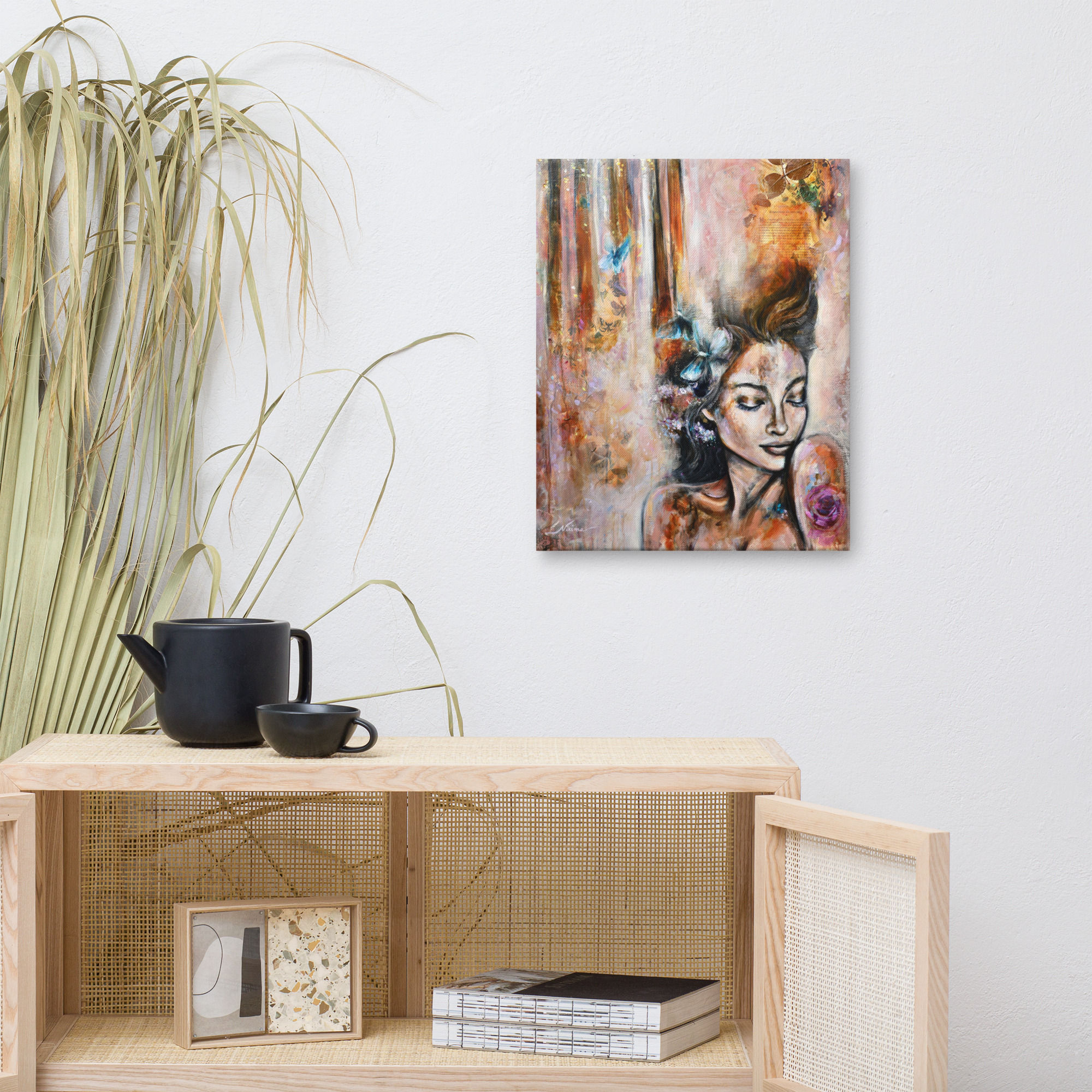 She is Gently Unfolding her Wings Canvas Print  16″×20″