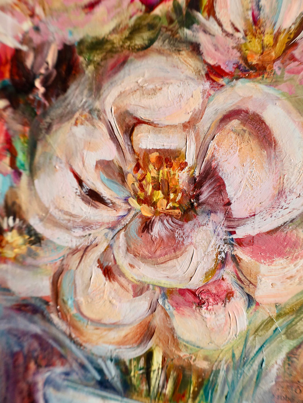 Thumbnail: French art, flower bouquet painting, oil painting for sale, floral painting for sale, peony art, French country art for sale