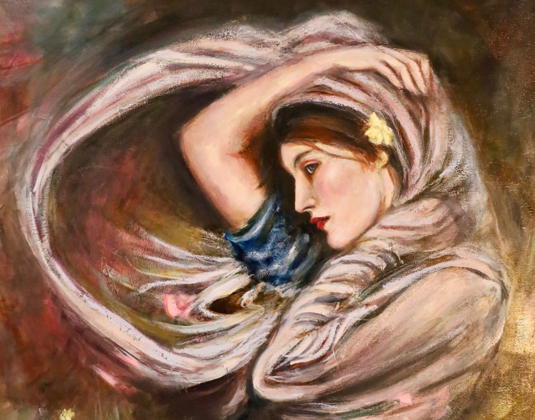 Where the Roses Bloom | Oil Painting | Sacred Feminine Art