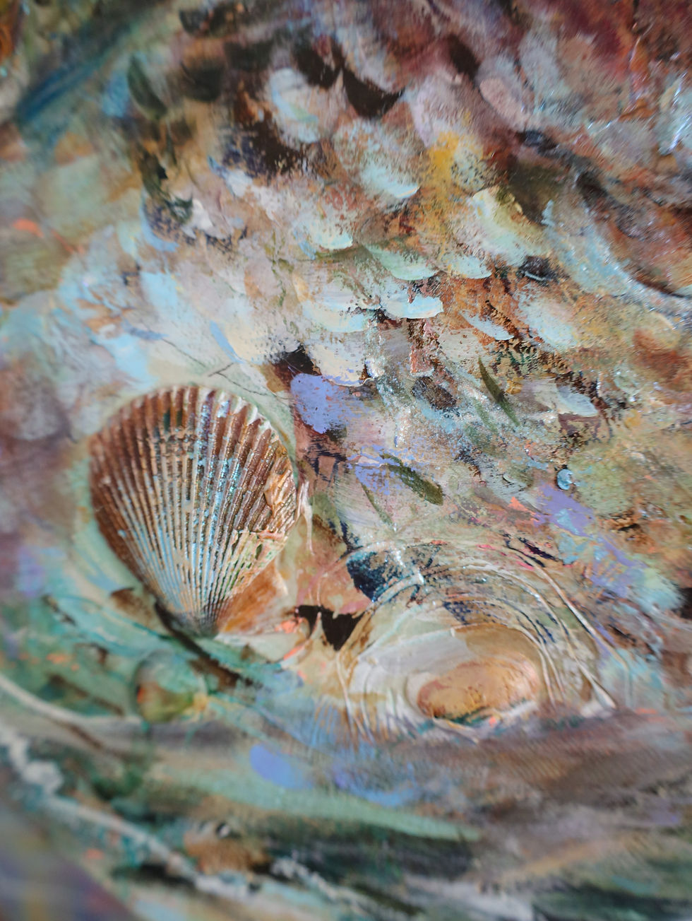 Thumbnail: siren, mermaid painting, original art for sale, sacred feminine art, wild woman art, naima fine art, oil painting