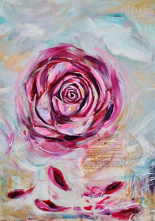 divine rose, sacred feminine art, womb