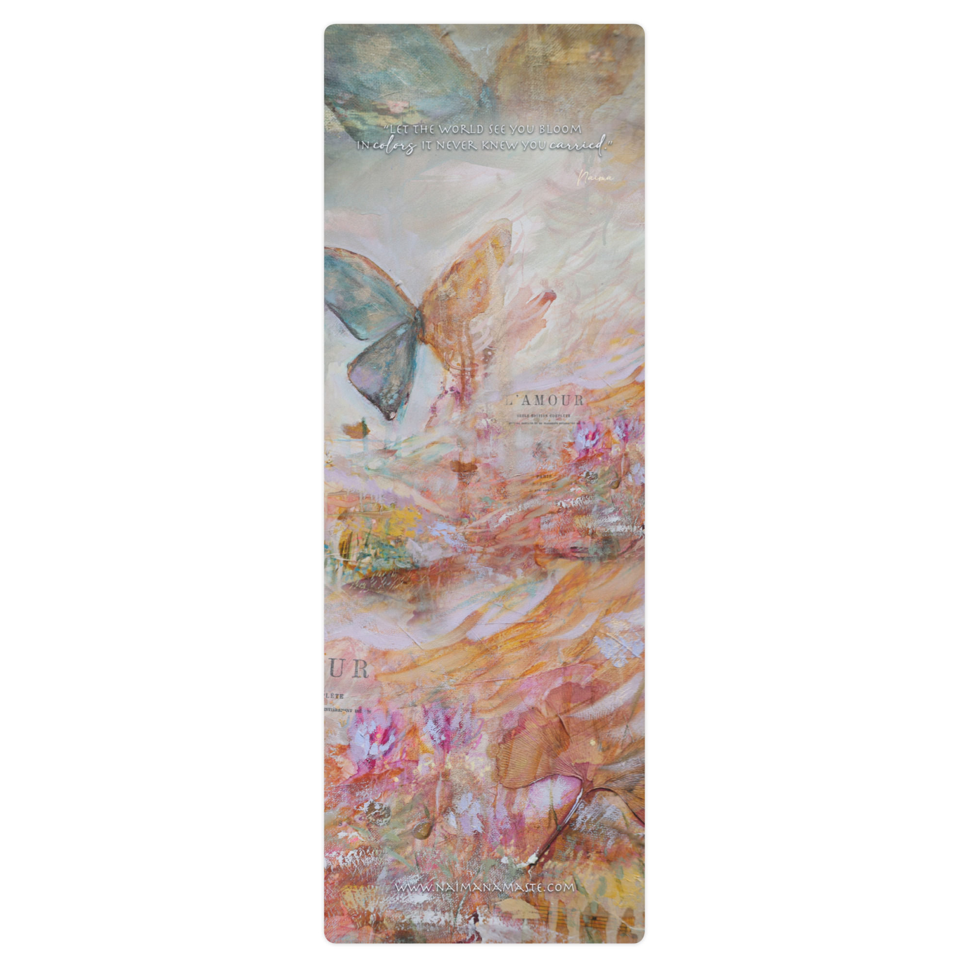 "Becoming Light" Butterfly Soft Yoga mat