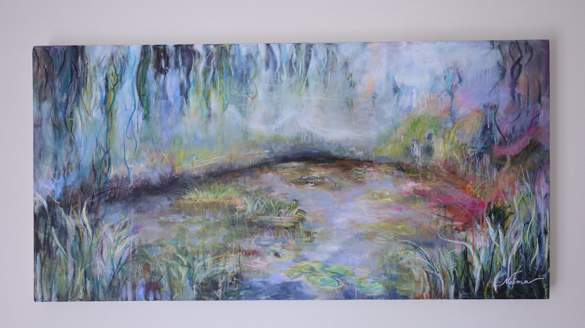 Aurora Mist | Oil Painting | Claude Monet Garden Waterlily