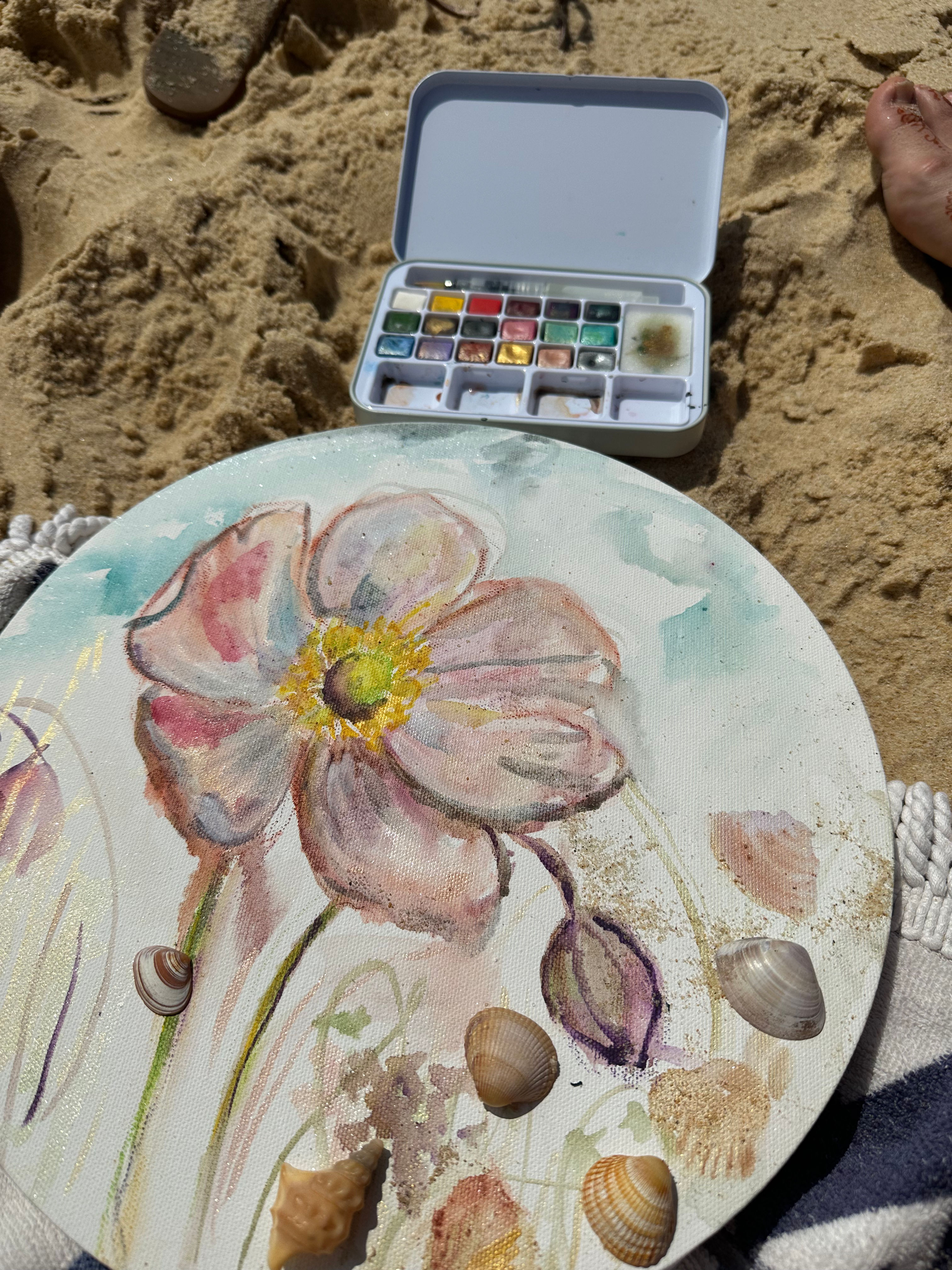 Trust the Way | Original Oil Painting | Anemone