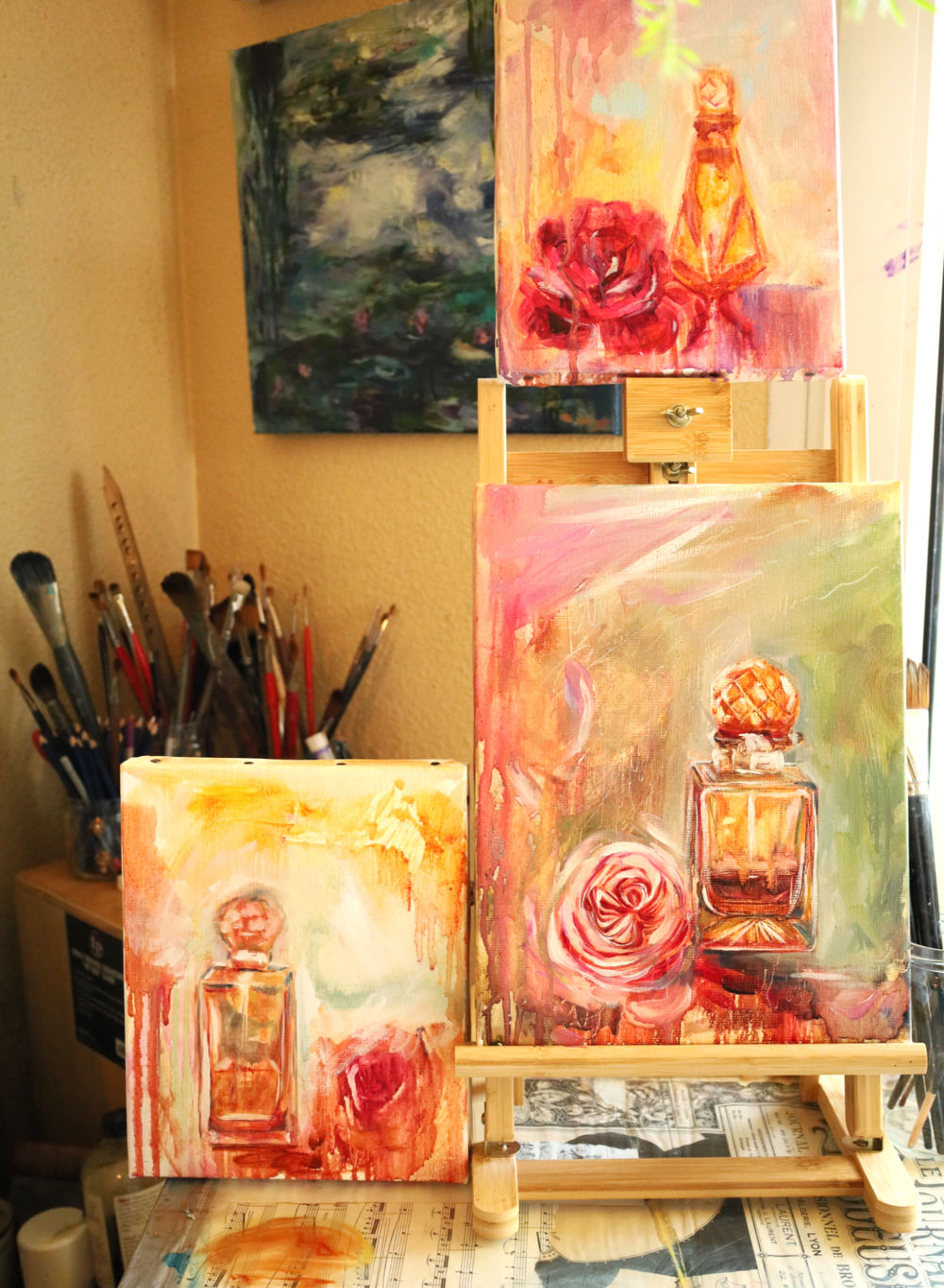 Rose Path | Original Oil Painting | French Perfume