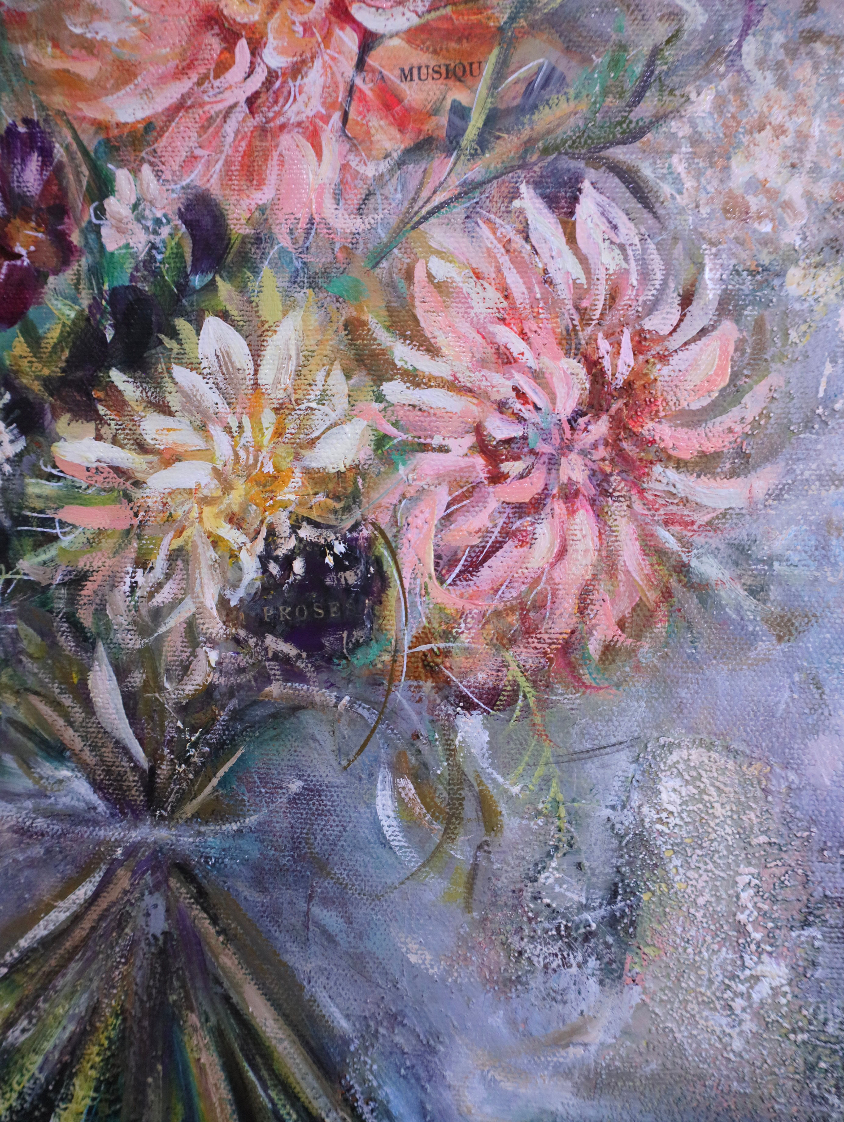 Symphonie poétique | Oil Painting | Dahlias bouquet