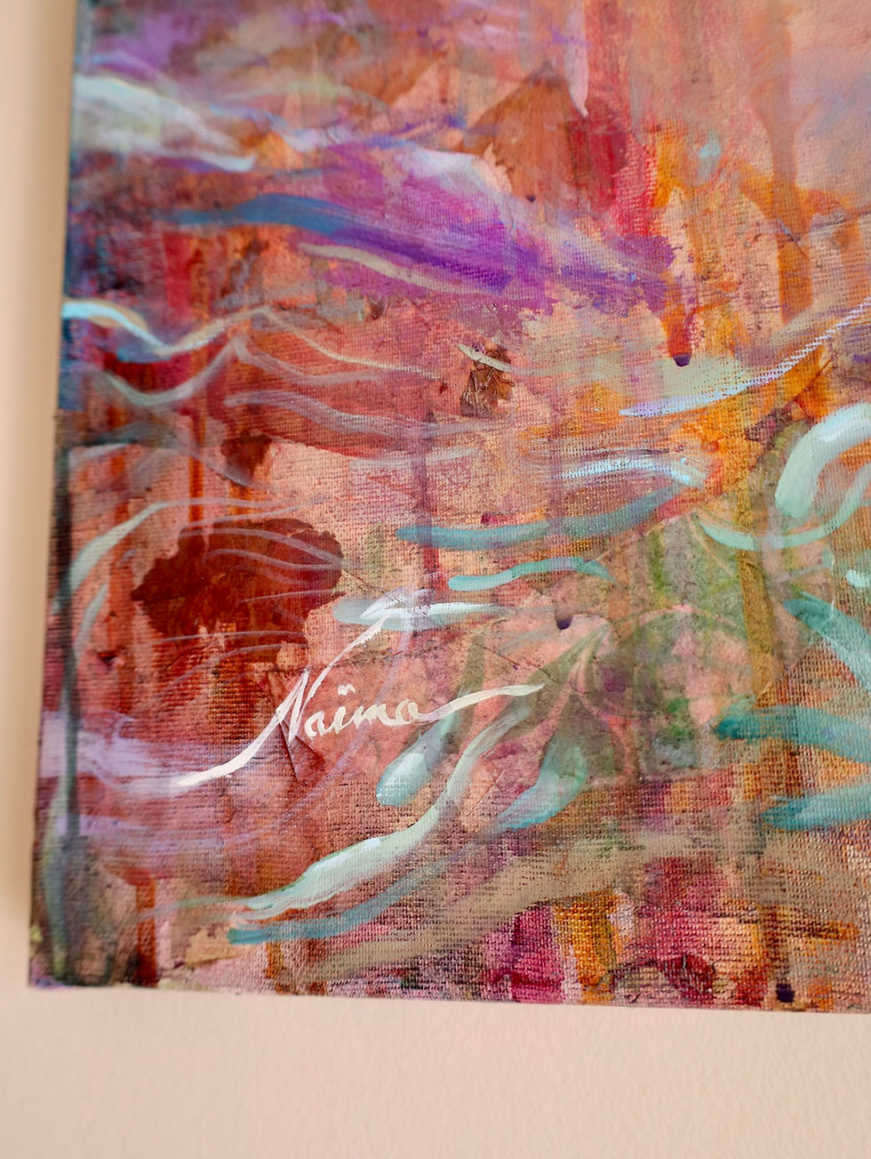 Miniature : Impressionistic butterfly in vibrant blues, pinks, and greens, inspired by Claude Monet’s water lilies and Florida butterfly