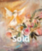 Divine Light floral oil painting by Naima Namaste