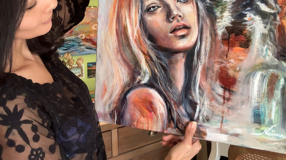 Wild Embers oil painting