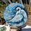 Thumbnail: Silence bleu | Oil Painting | Blue Swan among Waterlilies 