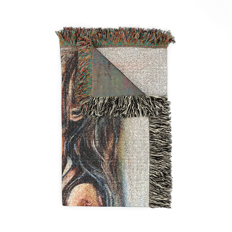 Miniature : The Soul's Beauty Tapestry Woven Blanket | Mermaid Butterfly Woman Art