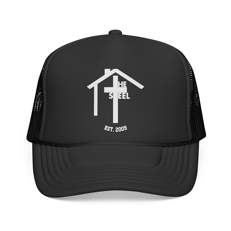 Thumbnail: House Roof Logo Trucker Cap | The Steel Est. 2009