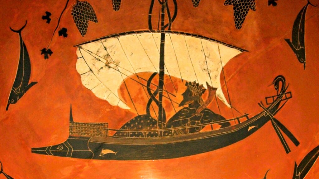 Navio grego em vestígio arqueológico. Fonte: Ancient World Magazine.