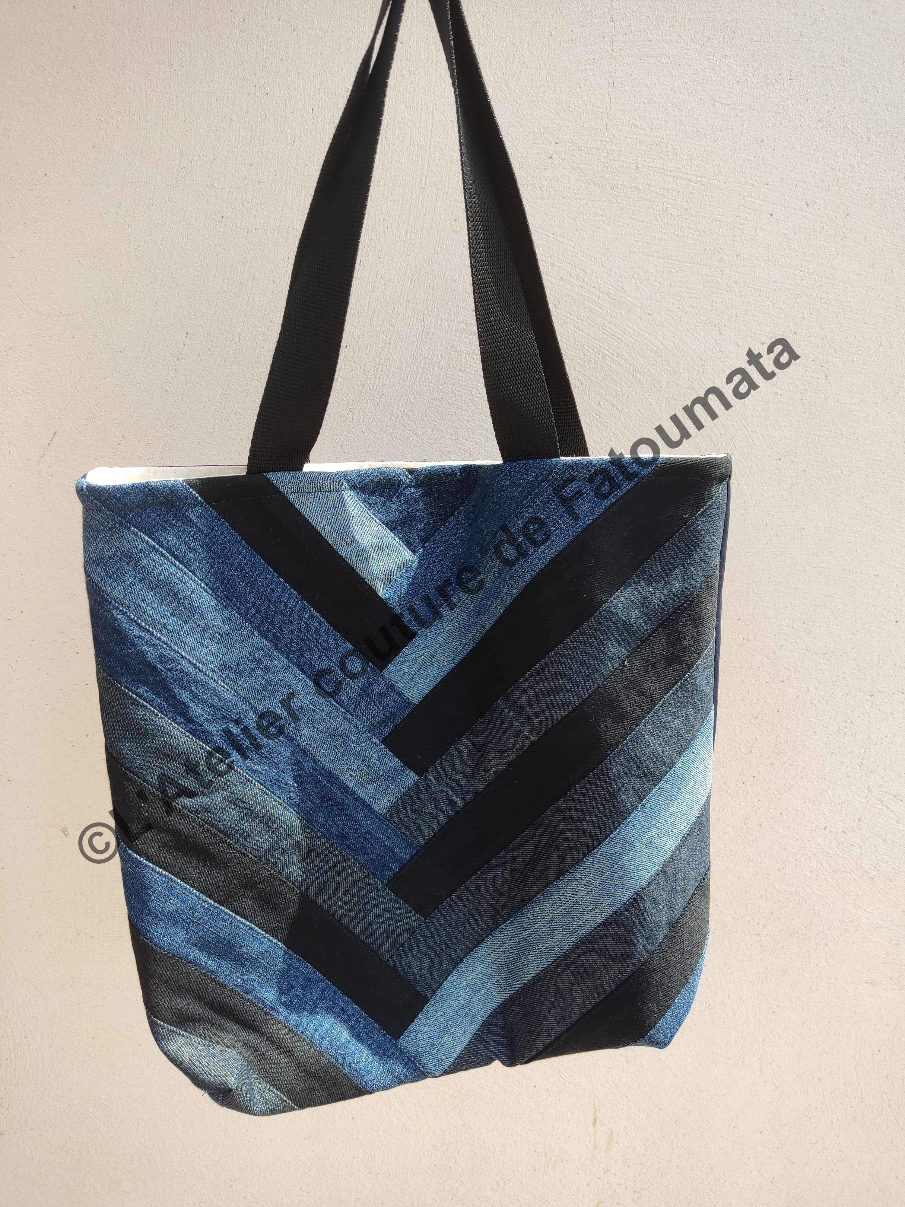 Tote bag patchwork - Jeans recyclé #2