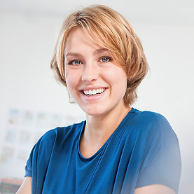 Blond Woman Smiling