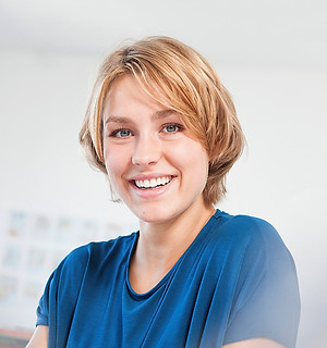 Blond Woman Smiling