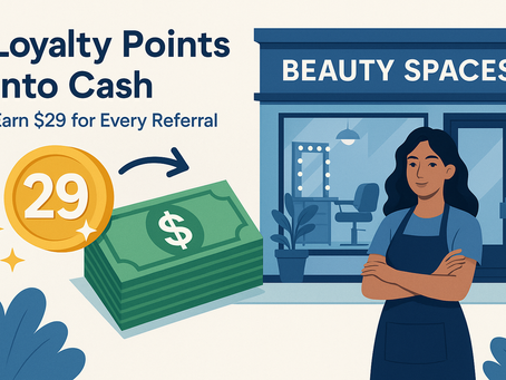 A drawing of Beauty Spaces Loyalty Program Promo