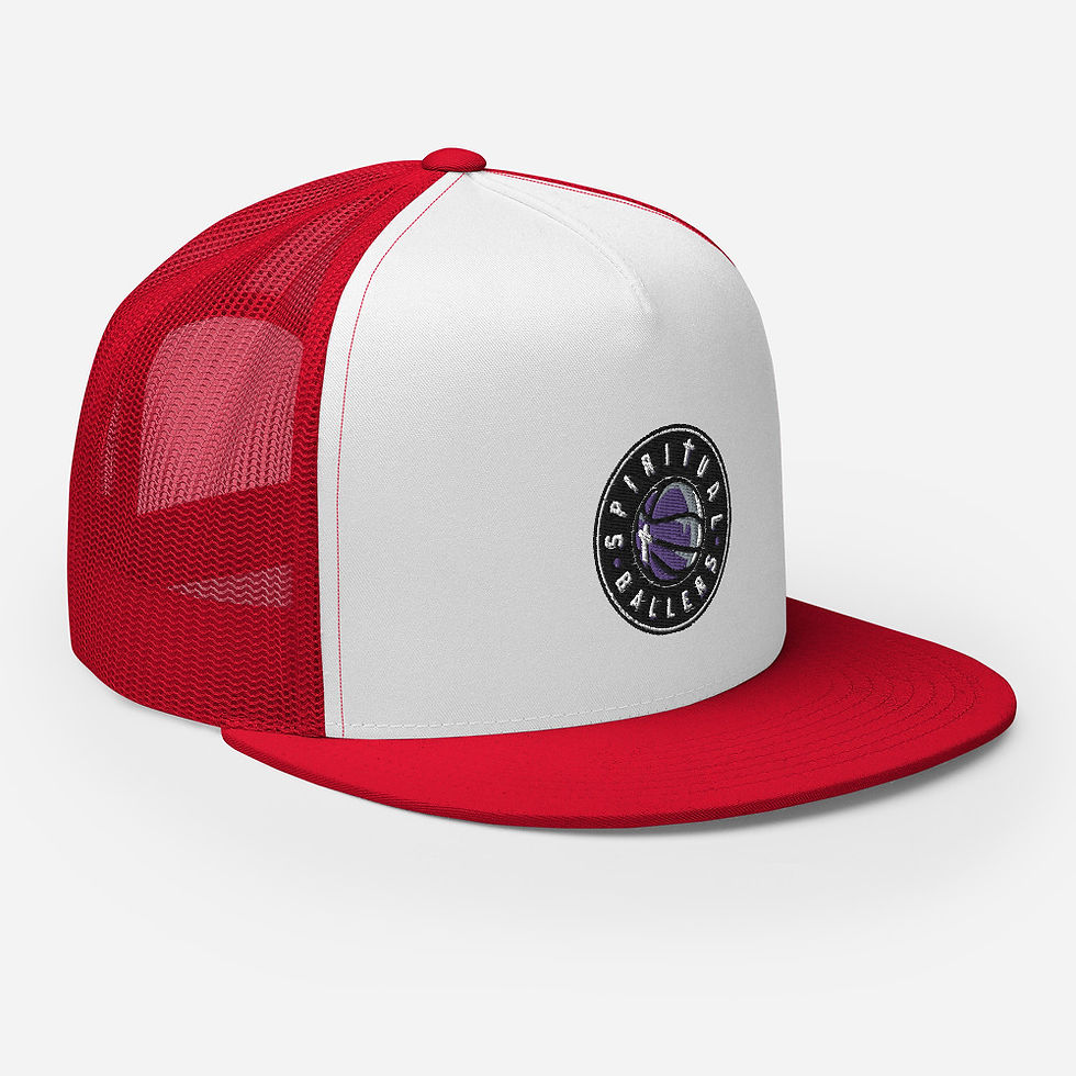 Thumbnail: Spiritual Ballers Embroidered Circle Logo Trucker Cap