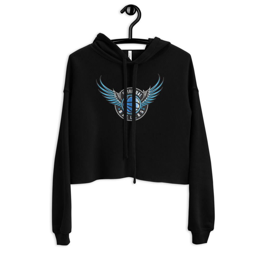 Spiritual Ballers Wing logo Crop Hoodie (blue/black)