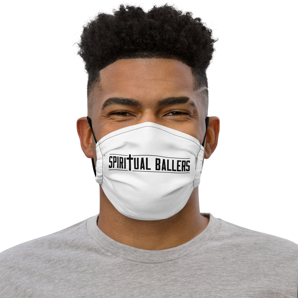 Spiritual Ballers Font Logo Facemask