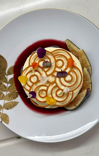 Plat gastronomique cuisiné par le chef Frédéric Moulin