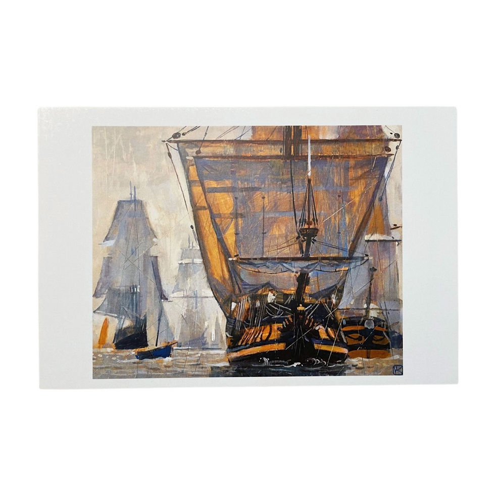 Thumbnail: Set of six postcards - Sailboats
